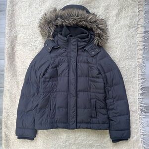 Y2K Abercrombie & Fitch Faux Fur Hooded Puffer Jacket – Size Small